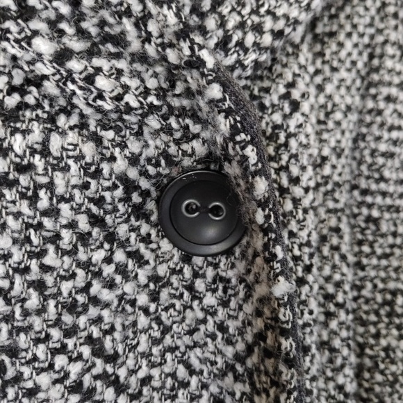 Free People Tweed Satellite Image Swing Coat Size Large Hooded Jacket -HOST PICK - Picture 12 of 16